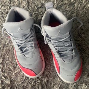 Jordan 12 GS Grey Racer Pink